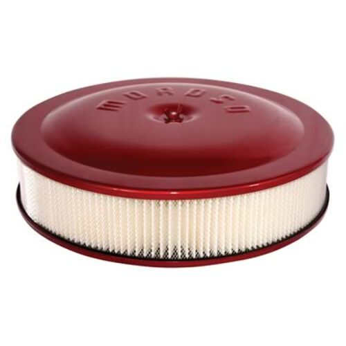 Moroso 65905 Air Cleaner, 14 Inch X 3 Inch, Red Powder Coat, Alum