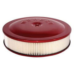 Moroso 65905 Air Cleaner, 14 Inch X 3 Inch, Red Powder Coat, Alum
