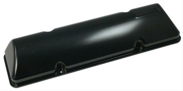 Moroso 68050 Anodized Black Billet Aluminum Valve Covers (SBC 13?-23? Cyl. Heads, Sprint Car)