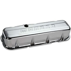 Moroso 68112 Chrome-Plated Stamped Steel Valve Cover (BBC, Tall, No Baffle)