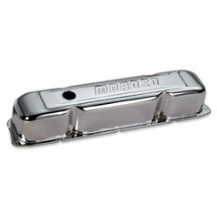 Moroso 68181 Chrome-Plated Stamped Steel Valve Covers (Chrysler 361-440, 3.375 Tall-Baffled)