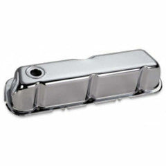 Moroso 68210 Chrome-Plated Stamped Steel Valve Covers (Ford 221-302-351W, 3.5 Tall, Baffled)