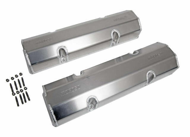Moroso 68326 Fabricated-Aluminum Billet Rail Valve Covers (SBC Cylinder Heads)