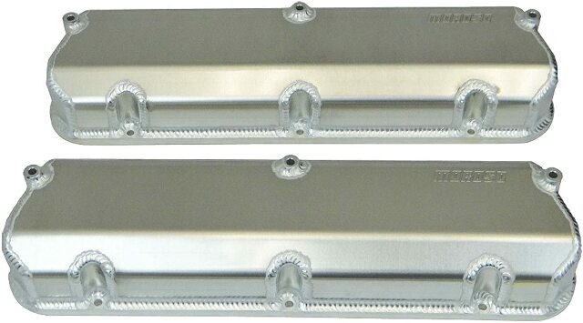 Moroso 68475 Fabricated Aluminum Billet Rail Valve Covers (Ford 302/351W, 2.75 Tall)