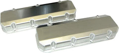 Moroso 68481 Fabricated Aluminum Billet Rail Valve Cover (BBC-GM Bolt Pattern/No Logo/3Tall)