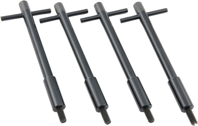 Moroso 68603 Extra Long Black Powder-Coated Aluminum Valve Cover Wing Nuts (SBC, 4pk)