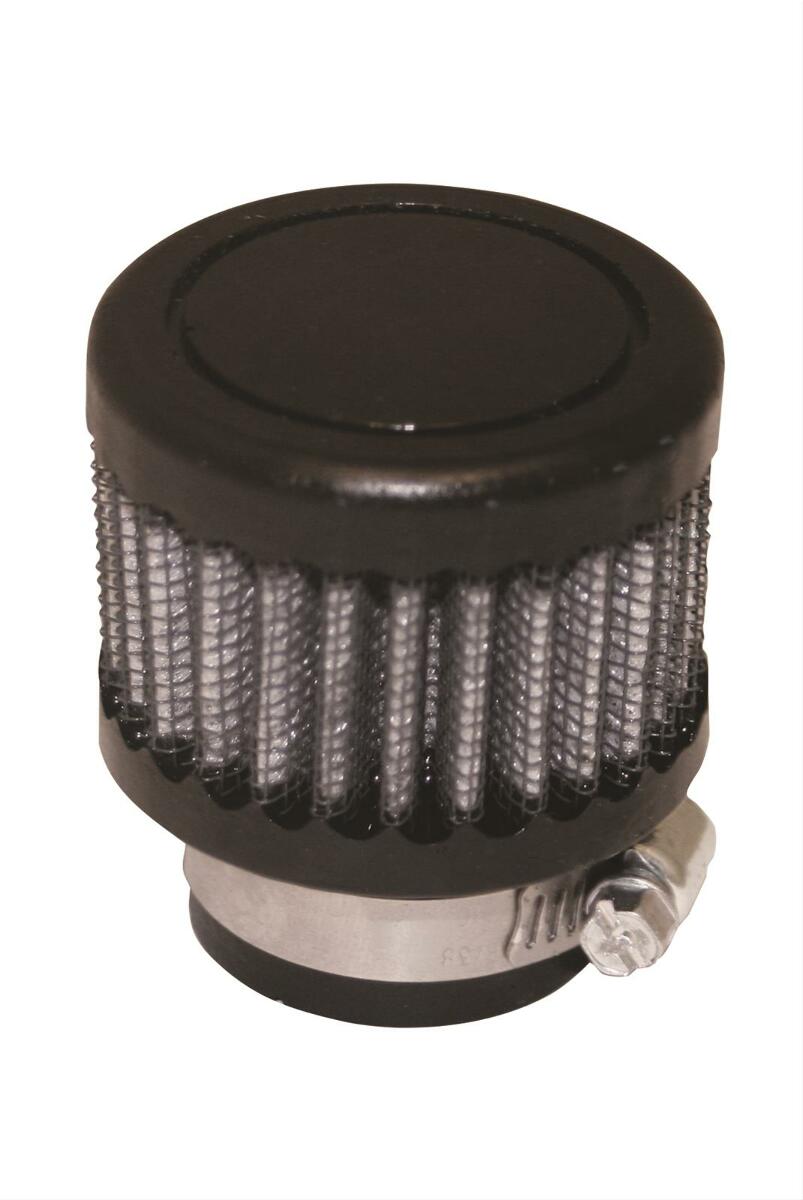 Moroso 68792 Breather, Filtered Clamp-On, Black, 1 Inch I.D.