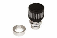 Moroso 68853 U-Weld Aluminum Valve Cover Breather Kit (Black Breather)