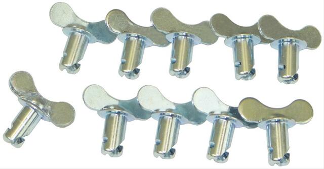 Moroso 71277 5/16 Butterfly-Head Quick Fasteners (Steel/.450-Short/10pk)