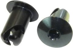 Moroso 71356 7/16 Oval-Head 3/16 Hex Drive Quick Fasteners (Black-Aluminum/.500-Med/10pk)