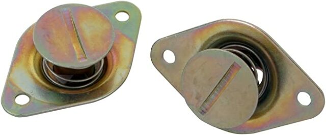 Moroso 71376 7/16 Slotted Flush-Head Quick Fasteners (Gold-Steel/.550-Long/10pk)