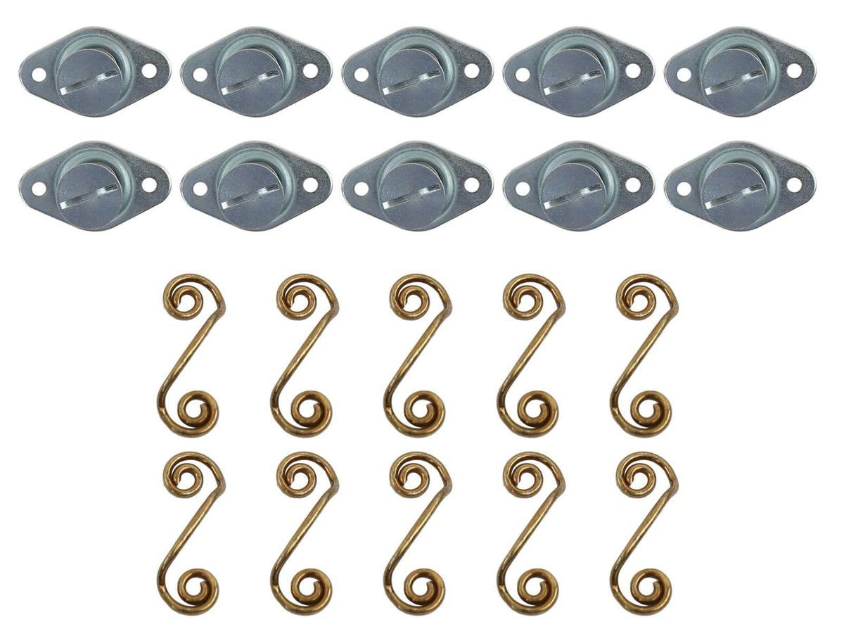 Moroso 71530 5/16 Slotted Flush-Head Quick Fasteners (Steel/.650-Long/10pk)