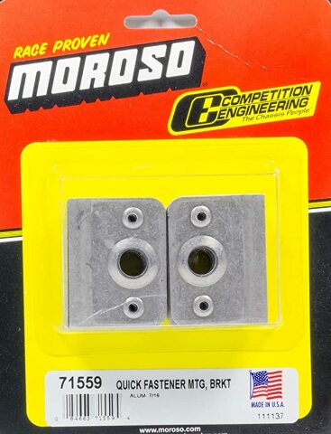Moroso 71559 7/16 Quick Fastener Aluminum Mounting Brackets (Standard, .120, 10pk)