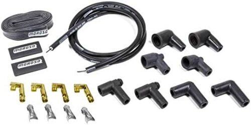 Moroso 73241 Ultra 40 Black Universal Coil Wire Kit (Sleeved, 48, 90? Boots)