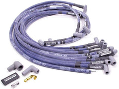 Moroso 73607 Ultra 40 Blue Custom Wire Set (Sleeved, SBC, Under Header/HEI, 90? Boots)