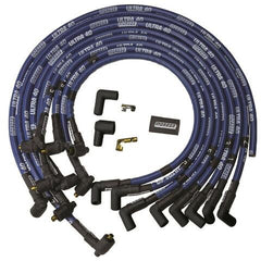 Moroso 73621 Ultra 40 Blue Custom Wire Set (Sleeved, BBC/Under Header/Non-HEI Crab/90? Boots)
