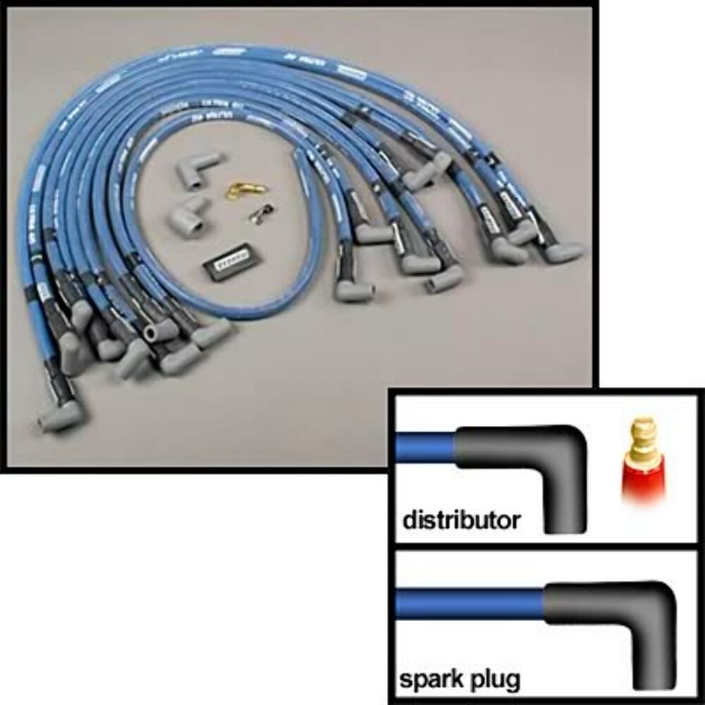 Moroso 73622 Ultra 40 Blue Custom Wire Set (Sleeved, BBC/Under Header/HEI Crab/90? Boots)
