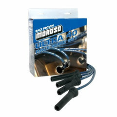 Moroso 73626 Ultra 40 Blue Custom Wire Set (Sleeved, Ford 351W, HEI, 135? Boots)