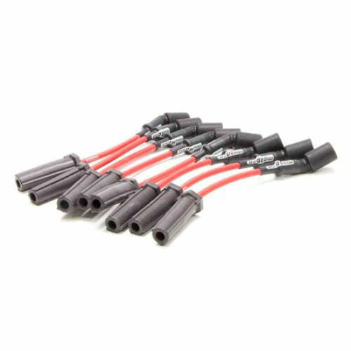Moroso 73682 Ultra 40 Red Custom Wire Set (Unsleeved, GM LS Series, COP Boots, Medium)