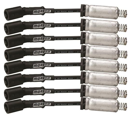 Moroso 73703 Ultra 40 Black Custom Wire Set (Unsleeved, GM LS Series, COP Boots, Short)