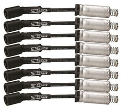 Moroso 73703 Ultra 40 Black Custom Wire Set (Unsleeved, GM LS Series, COP Boots, Short)