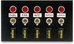 Moroso 74134 Accessory Toggle Switch Panel (5 ON/OFF Switches)