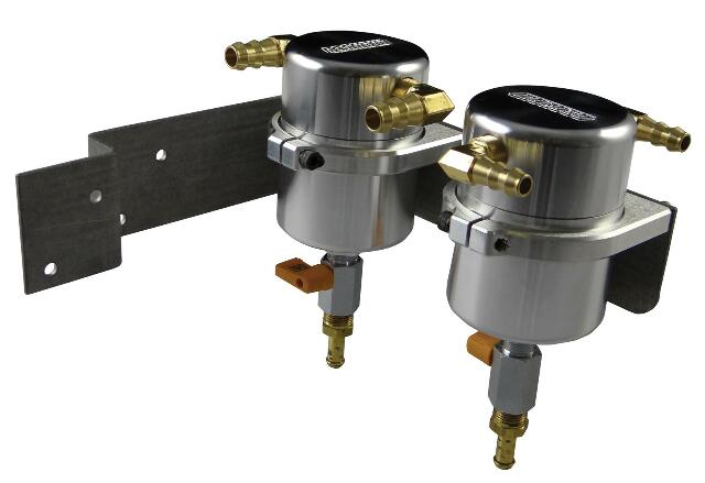 Moroso 85510 Twin Large Body Air-Oil Separator (08-14 Subaru STI Top Mount Intercooler)