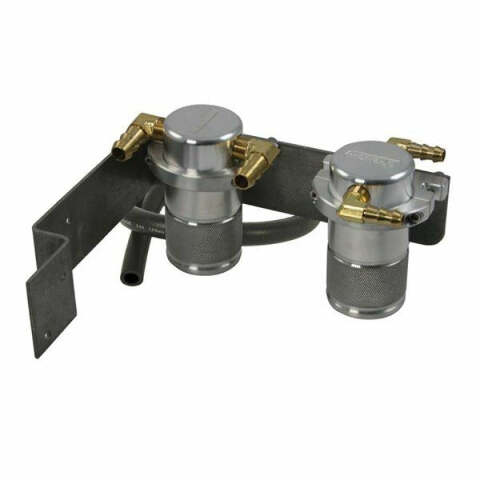Moroso 85644 Twin Small Body Air-Oil Separator (08-14 Subaru STI Top Mount Intercooler)