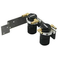 Moroso 85645 Black Twin Small Body Air-Oil Separator (08-14 Subaru STI Top Mt Intercooler)