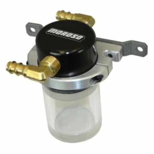 Moroso 85683 Black Small Body Air-Oil Separator (Universal, Clear Bottom)