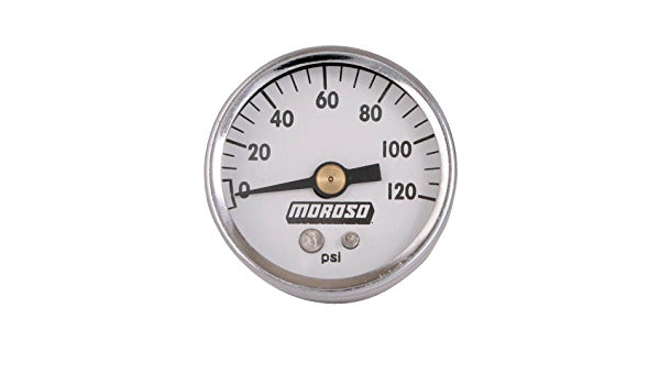 Moroso 89611 Oil Pressure Gauge, 1.5 Inch Dia., 0-120 Lb