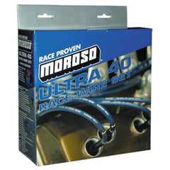 Moroso 73802 Ultra 40 Blue Universal Wire Set (Unsleeved, 135? Boots)
