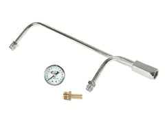 Mr. Gasket 1558 FUEL LINE,CHRM W/GAUGE 8-21/32