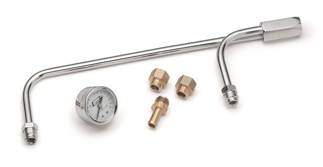 Mr. Gasket 1576 FUEL LINE,CHRM W/GAUGE 9-5/8
