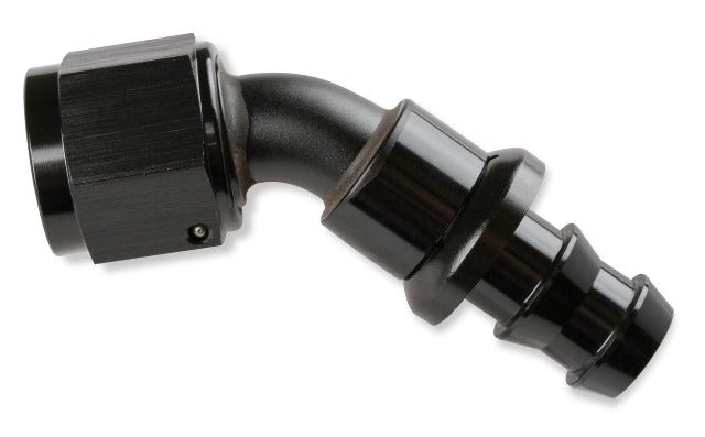 Mr. Gasket 204508-BL -8 45 DEG HOSE END PUSH-ON BLACK