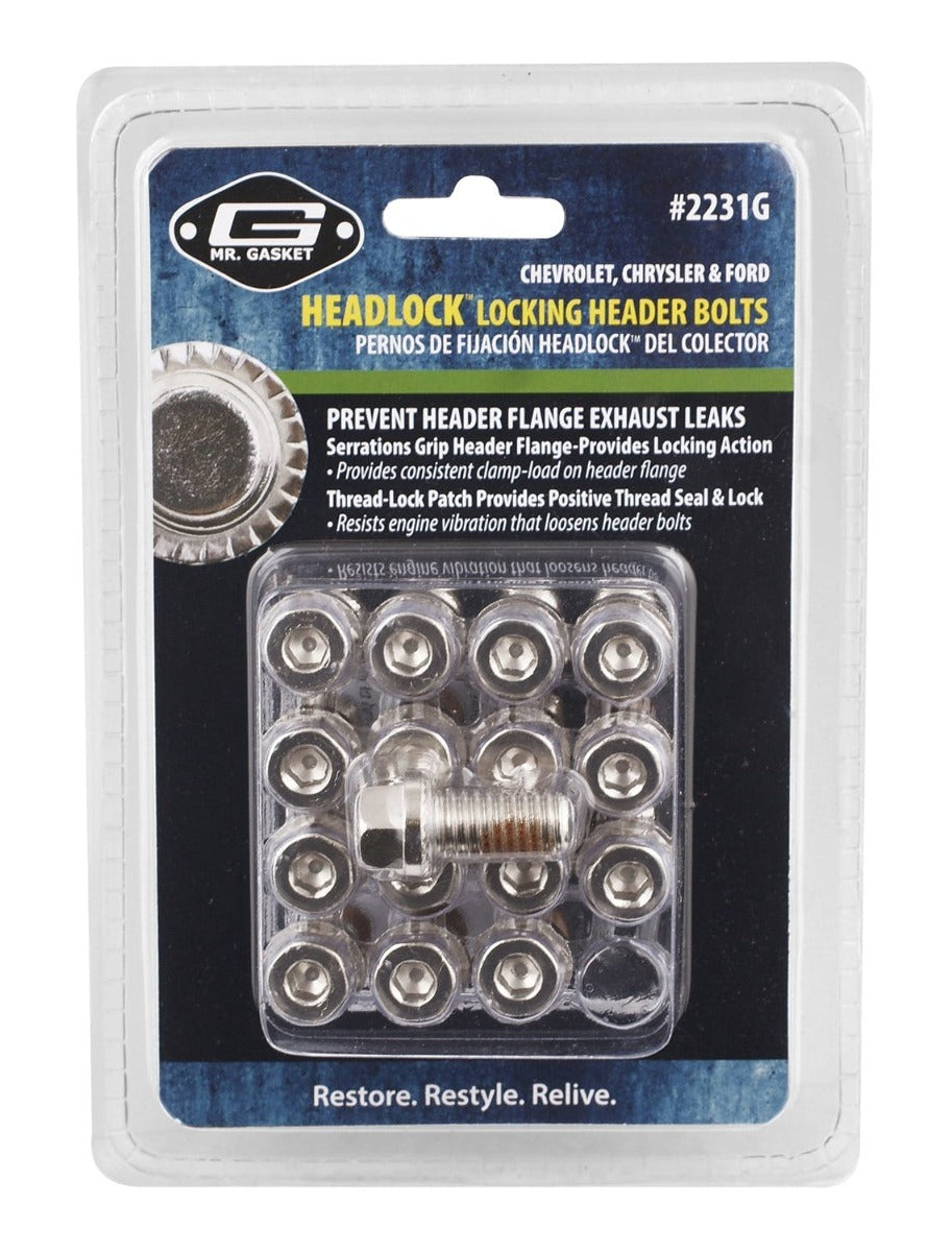 Mr. Gasket 2231G LOCK HEADER BLT SAE 16 PC