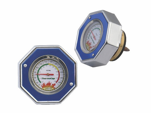 Mr. Gasket 2471B DOMESTIC THERMOCAP 16 PSI-BLUE