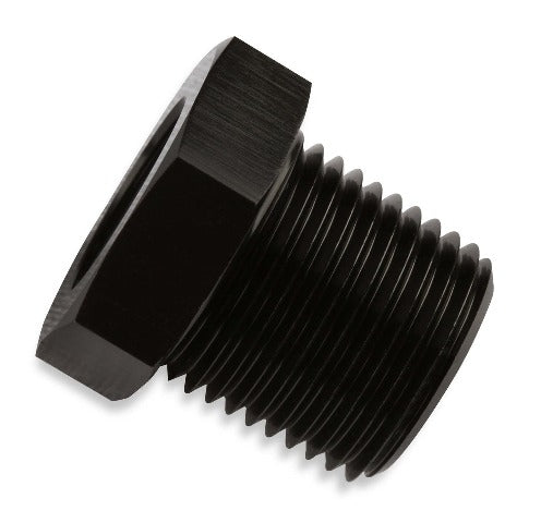 Mr. Gasket  1/4 inch MALE x 1/8 inch Female NPT Bushing Black 491201-BL