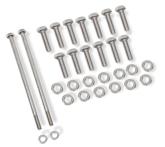 Mr. Gasket 60851G OIL PAN BOLTS - GM LS - SS POL HEX