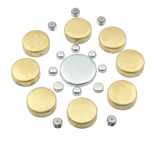Mr. Gasket 6481 BRASS FREEZE PLUG KIT SB CHEV