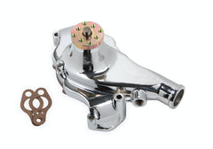 Mr. Gasket 7014G WATER PUMP-ALUM CHRM SBC SHORT (55-71)