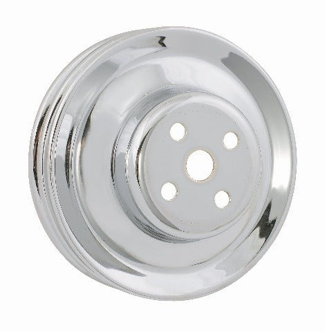 Mr. Gasket 8831 PULLEY,W/P DBL GRV SBF CHRM