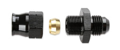Mr. Gasket 892006-BL ALUM TUBE ADPT -6 MALE AN TO 3/8 BLACK