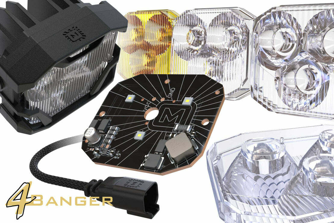 Morimoto 4Banger HXB LED Pods (Combo / Yellow)(Set) BAF010