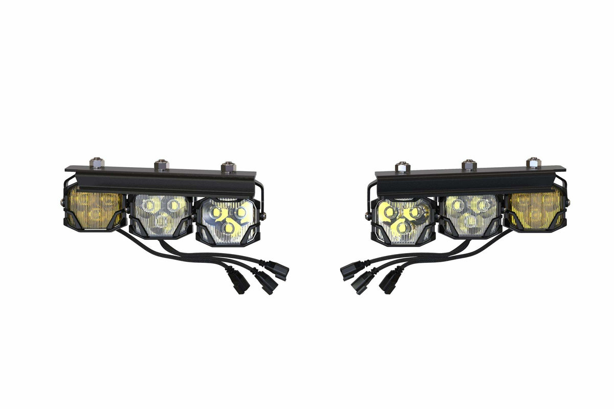 Morimoto 4Banger Triple Fog Kit: 2021+ Bronco (brackets only) BAF069