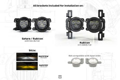 Morimoto 4Banger Fog Light Kit: 18+ JL/JT (NCS / Wide / Yellow / Set) BAF078Y