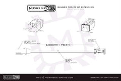Morimoto 2P DT Extension Harness: (1/2/4Banger / 2m / Each) BAF134H