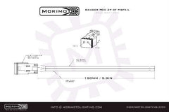 Morimoto 2P DT Pigtail Harness: (1/2/4Banger / 6in / Each) BAF135H