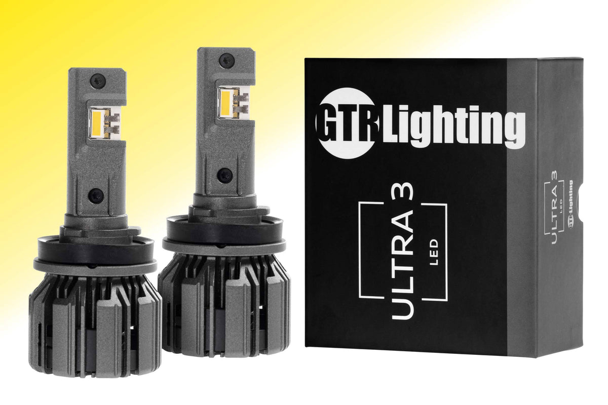Headlight Revolution H11/H9/H8: GTR Lighting Ultra 3 Yellow (Pair) GTR.LED802