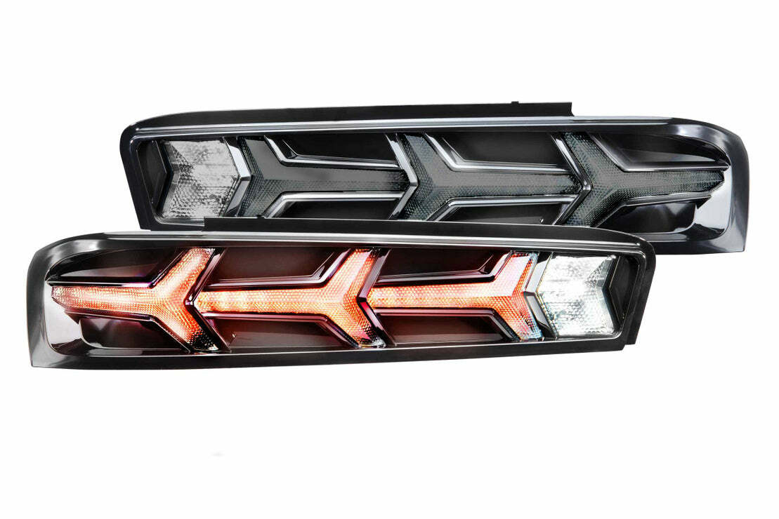 Morimoto XB LED Tails: Chevrolet Camaro (16-18) (Pair / Lambo / Smoked) LF401